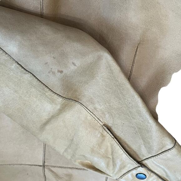 CASLON Tan Genuine Leather Fully Lined Motorcycle Jacket Women’s Size XSmall - Picture 8 of 14